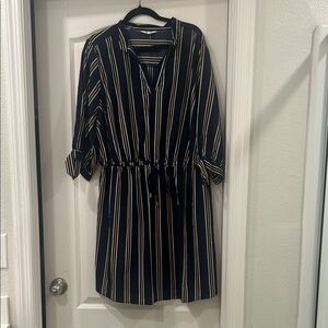 Chic Striped Long Sleeve Dress
